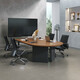 Huisheng solid wood small conference table and chair combination 6-seater simple modern conference room reception negotiation table light luxury high-end round head negotiation conference table 200*100*75*5cm