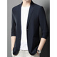 Seven Wolf (SW1960) Leichter und Eisseidenanzug Herren Sommerfreier Einschichtanzug Klimaanzug Anzug Spring- und Sommer-Anti-Falten-Sonnenschutzmantel Jacke Graues Grün L für 120-140jin [Jin entspricht 0,5 kg]