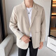 
Playboy business draped casual suit suit men's loose Korean style jacket summer handsome blazer summer black nine-point pants + black jacket XL