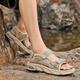 Huili Herrenschuhe, Luftkissensandalen, Herren Herbst neue Outdoor-Sportarten schnell trocknende Strandschuhe, Herren-Wandersandalen, Khaki [Luftkissen schnell trocknend] 39
