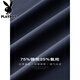 花花公子（PLAYBOY）轻奢冰凉感丝滑免烫抗皱夏季2025新款冰丝速干薄款男短袖衬衫套装 W-9904深蓝色（衬衫） 2XL 【建议130-150斤】