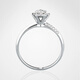 AVHE white 18k gold diamond ring laboratory-certified cultured diamond ring 1 carat six-claw wedding gift Chinese Valentine's Day customized platinum-1 carat cultured diamond D/VVS/3EX-IGI