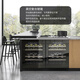 DBERLAN 40-piece under-counter embedded wine cabinet constant temperature wine cabinet beverage cabinet tea refrigerator cabinet built-in wall household fixed frequency - full glass door single temperature 51 bottles