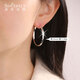 Shengshi Qiyuan platinum earrings pt950 genuine platinum earrings, ear studs, ear buckles, ear hooks, platinum earrings, sparkling earrings, 6-6.3g (pair)