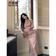Danzhuna Pink Nouvelle robe chinoise pour les femmes en été 2025 NOUVELLES Vêtements pour femmes, style chinois amélioré quotidien portable cheongsam long jupe 9718 Pink Cheongsam xl