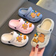 Kapibala Summer Sandals para zapatillas para niños, sin deslizamiento, transpirable, cabeza, padre, child, pisoteo, niños, niñas, zapatos de agujero para niños, caqui (versión mejorada de material ecológico) 12 talla 34/35 (longitud del zapato 22 cm adecuado para el pie 21