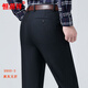 
Hengyuanxiang trousers men's 2025 summer thin new style business casual non-scalding anti-wrinkle straight loose trousers folded men's pants 9900-6 medium gray [no fold] 30 size waist circumference 77 cm