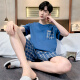 莫代尔夏季男士睡衣棉质加肥加大码男夏家居服短袖夏天青年韩版薄款半袖 9926[H系列男短袖短裤套装] L [100-125斤]