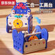 23 4-year-old boy birthday gift children screw screw toy baby repair tool box set 3 to 6 years old electric drill advanced blue - Hippo Xiaobei tool box +