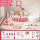 Kinderkinder Arzt spielt Haus Spielzeugset Mädchen Stethoskop Medizinische Box Krankenschwester spielt Injektion Babybären Doktor Spielzeug 45 Set-Pink