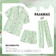 S.SOFEA Korean fresh pajamas for women short-sleeved spring and summer home clothes three-piece set for wearable outside. KK14118# 170 M [recommended 80-100Jin [Jin equals 0.5 kg]]