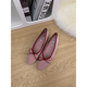S.Sofea Red French Bow Flat Sole chaussures simples pour les chaussures de ballet à semelle douce d'été pour femmes J683-11 Suede plate Sole est plus petite en taille rouge 39