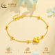 China Gold (China Gold) Gold Armband Frauenfußball Gold Lucky Vierblätter Krokodil Gold Taschentuch Geburtstagsgeschenk Valentinstag Geschenk für Freundin Liebhaber Frau [heute/am nächsten Tag] Fußball Gold Vierblatt Krokodilarmband + Rose Geschenkbox