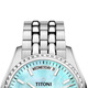 Pflaumenblüten (Titoni) Ruiw Watch Universe Serie Automatische Maschinenwoche Kalender Stahlgürtel Schweizer Uhr 40mm 797 S-719 Blaue Schalenstahlgürtel