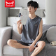 Catman (Miiow) Vest Pyjamas Herrenmodal Frühlings- und Sommer-Rund-Hals-Shorts Home-Kleidung lose und vergrößerte 12027 [Herrenanzug] l [vorgeschlagen 100-140jin [Jin entspricht 0,5 kg]]