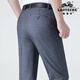 Pantalones clásicos de automóviles (Laoyeche) Pantalones delgados de primavera y verano Pantalones de negocios sueltos de mediana edad Pantalones de alta gama Daddy Daddy Pantalones casuales de hierro de mediana edad 9900-2 sin pliegue de tamaño negro 32-Circunción de cintura 2 pies 5
