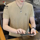 Holzspecker (Tucano) Ice Seide Kurzärärmelte T-Shirt für Männer im Sommer High-End-Handwerk Nachahmung Mulberry Seidenmänner Eissensen Jacquard T-Shirt Vielseitige Top 753 Black XL empfohlen, 130-150 Jin zu tragen [Jin gleich 0,5 kg]