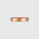 GUCCI Gucci Icon Series 18K Rose Gold Slim Ring Rose 18K Gold 20