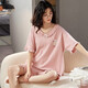 Pajamas, women's pure cotton, summer shorts, shorts, can be worn on the outside, cute young ladies' student home clothing suit 6636 L