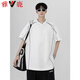 
Yalu American deconstruction splicing high street heavy short-sleeved T-shirt men's summer loose half-sleeved loose trendy brand five-point teenager 1421 black [high quality 18] XL 125-140Jin [Jin equals 0.5 kg]