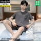 Modal 80-220Jin [Jin equivale a 0.5 kg] grandes niños de pijama para niños Summer de algodón de manga corta adolescentes de la escuela secundaria