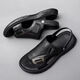 
Spider King Sandals Men's Sandals New Summer Soft Soft Leather Casual Beach Shoes Spider 9922 Khaki 44