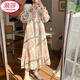 
LangSha (LangSha) princess style nightgown for women in autumn and winter coral velvet thickened 2025 flannel pajamas dress home clothes 12348 rose 160(M)