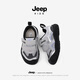 Jeep Jeep Chaussures pour enfants Boys Sports Chaussures 2025 Nouvelle Mesh Soft Sole Baby Chaussures Light Star Grey / Obsidian Black 27
