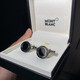 Montblanc (Montblanc) Spot Business French Men's Black Agate Formal Cuffers Officiel authentique produit rotatif rotatif noir Agate Nouveau emballage
