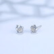 DL 1998 Fat Donglai same style platinum earrings PT950 platinum women's 18k diamond earrings 2024 new trendy Christmas earrings pair