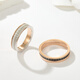 Chishe 18K rose gold nail pattern ceramic ring natural diamond women's ring two-color gold platinum couple ring Au750 18K rose gold black ceramic (light gold) women's size 10