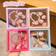 2024 Neues Kinderarmband kleines Mädchen süßes Ring Baby Cartoon Cartoon Clip Girl Schmuck Set Großhandel 179 Pink Kibbean [5 -teiliges Set]