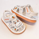 Yupinjia Baby Toddler Shoes Summer Breathable Sandals Baby Shoes Baotou Non-slip Soft Sole Shoes for Boys and Girls 1-3 Years Old Cartoon Beige 18 Inner Length 12.5cm