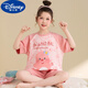 Шорты с короткими рукавами в пижаме Disney Summer's Kapibala Pure Cotton Big Children 2025 Новая домашняя одежда Девушки.