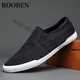 ROOBEN High-De-Luxury Brand Men's Shoes Shoes Shops Summer Summer New Style Breathable Casual, cómodo, zapatos Loafer Shoes Men's All Black 42