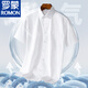 罗蒙（ROMON）罗蒙夏季男士短袖衬衫中年薄款免烫商务正装条纹半袖衬衣爸爸装男 DX6636 38