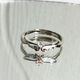 Niche ins luminous angel wings couple ring high-end ring gift for boyfriend and girlfriend M1127+M1130 ring 2-piece set