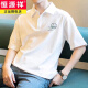 恒源祥复古男士polo衫短袖宽松百搭翻领体恤2025夏季半袖上衣服 【3895-WASP】白色 M 85-110斤