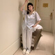 Pajama de seda de hielo modal para mujeres en el verano delgada delgada de seda de seda de seda fría de altura corta Estilo Ins Ropa para el hogar de seda de seda de alto valor FY-3937 [pantalones cortos de manga corta] L [recomendado 100-120 Jin [Jin equivale a 0.5 kg]]