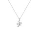 Dirholl platinum four-leaf clover necklace for women, fashionable clavicle chain, Valentine's Day birthday gift for girlfriend and wife, PT950 platinum necklace + four-leaf clover pendant, free engraving - ghostwriting greeting card - exclusive gift box