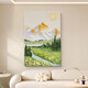 Rizhao Jinshan Sala de estar Decoración Pintura de paisaje Textura Pintura colgante Corredor Corredor Pintura de piso Sofá Muro de pared de 193321 70*100