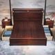 Handwerker Doppelbett 1,8 m 2m Chinesisches Hauptschlafzimmer Schwarzes Gold Massivholzbett Aufbewahrungsbett Klassiker Hochzeitsbett WJ866#