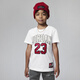 Nike (NIKE) Jordan official Nike Jordan boys and kids T-shirt summer sports print soft and comfortable DB7393 687 fitness red 110 XS