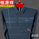Hengyuanxiang High-End-Baumwoll-Langschläuche atmungsaktives T-Shirt für Männer Frühling und Herbst Dünne Polo-Kleidung mittleren Alters und älterer Vaters Real Pocket Top 9902 Grüne XL 175 Vorschläge 135-155jin [Jin gleich 0,5 kg]