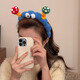 Lu Shanwu's funny and cute mushroom headband for women, high-ceilinged face wash headband, high-end, western, fashionable and creative Internet celebrity hair accessories with mushroom headband - blue 70g 16*22*3.5cm