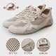 Ram Chaussures pour hommes pour l'été Chaussures décontractées pour hommes respirants pour une semelle douce confortable Chaussures en maille creux de sport extérieur pour hommes Couleur de sable 42