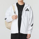 
Adidas men's and women's sportswear suits Spring new couple's casual and fashionable hooded jacket jacket top White shaped jacket/men's style/single-piece XS