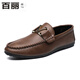 Belle Schuhe für Männer, lef doudou Lederschuhe, formelle handgefertigte Sportsschuhe britische Herrenschuhe Neue Leichtgewichte Business YL-D829 Black 39