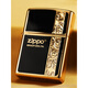 Zippo kérosène plus léger émail tangcao fleur d'affaires cadeau masculin en émail authentique émail tangcao fleur - noir - version autonome dy9902t