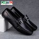 
CARTELO hollow bean shoes for men's summer new breathable men's genuine leather business casual leather shoes men's leather sandals MT9905a-black 38